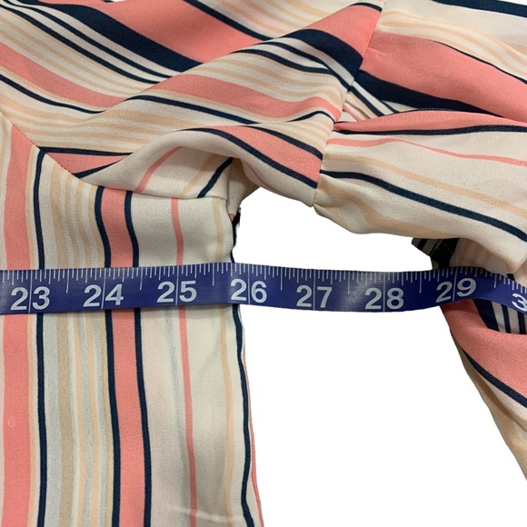 CURE peasant stripe ruffle sleeves v neck top size 2XL !! - Picture 9 of 11